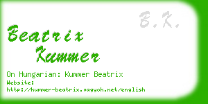 beatrix kummer business card